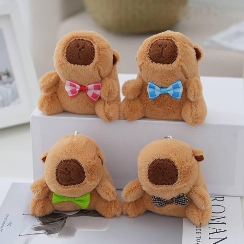 Очаровательная плюшевая игрушка-брелок Капибара, милая кукла-животное, набитая ПП-хлопком, подвеска для рюкзака