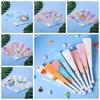 Cartoon Hand Held Fan Gifts Cartoon Folding Fan Portable Folding 7-fold Fan