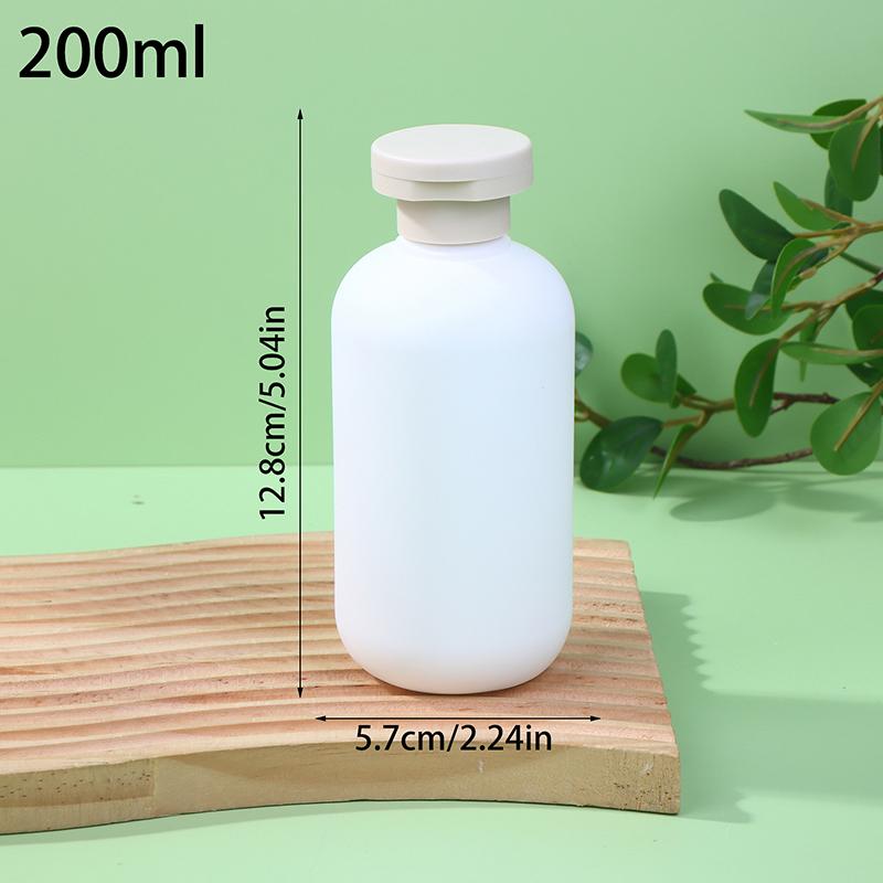White Plastic Travel Shampoo Squeeze Bottles Refillable Containers with Flip Cap for Lotion Cream Shower Gel Foam Pump Bottles