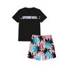  Hawaiian Suit Casual Men's Summer Short Sleeve T-Shirt Set Printed Resort Beach