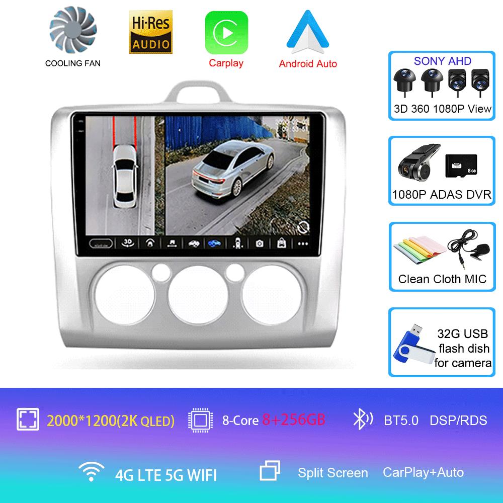 Android 14 Car Radio  For Ford Focus 2 Mk 2 2004 - 2011 Multimedia Video Player Navigation stereo GPS No 2din 2 din dvd