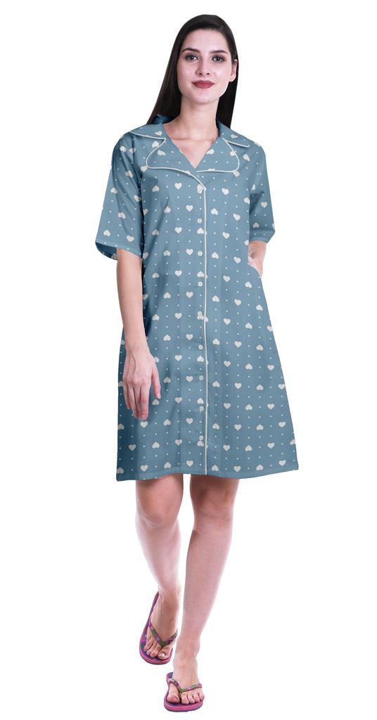 Moomaya Женская ночная рубашка для сна с принтом ночная рубашка-S-XXL