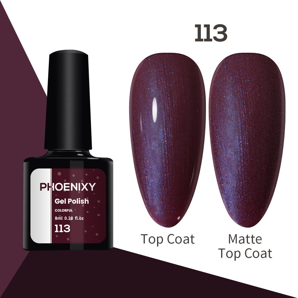 Лак для ногтей PHOENIXY, 8 мл, УФ-светодиодный гибридный лак для дизайна ногтей, гель-лайнер для маникюра, полупостоянная основа, верхнее покрытие, гель с блестками, блестящие цвета, гель