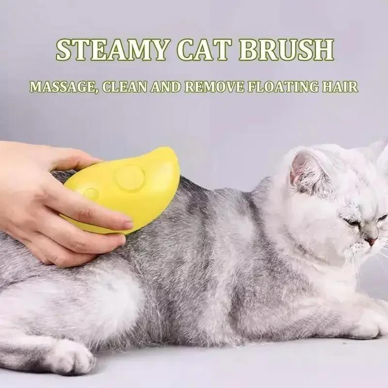 1pc -Dog Cleaning Mango Shaped Brush, Spray Massage Comb, Manual Pet Cleaning Brush, Perfect for Pet Cat,