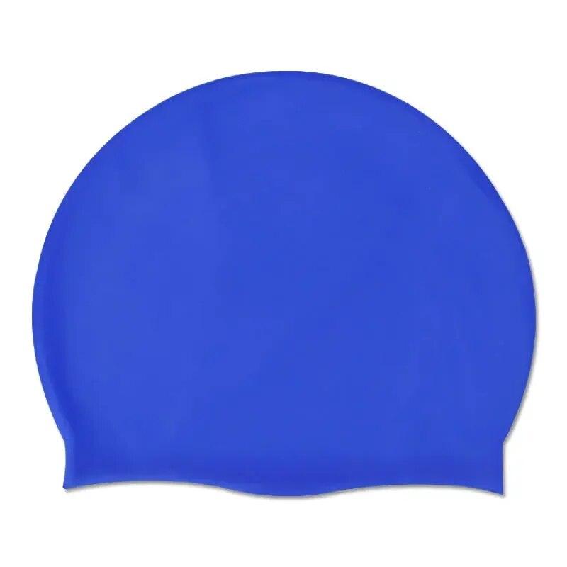 Men Silicone Waterproof Swimming Caps Ear Protection Solid Color Printed Swim Caps for Women and Child Pool Accesories