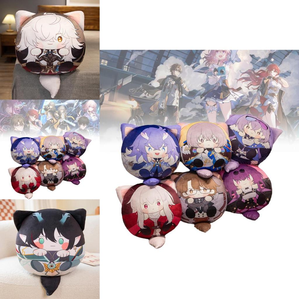 Adorable Anime Character Plush Pillow Keychain Set With Soft Pp Cotton Filling And Short Plush Material