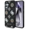 Guess 4G Printed Colored Peony Pattern Case Magsafe For Samsung Galaxy S25 Black