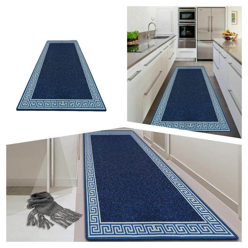 New Chinese-style Geometric Rug For Kitchen And Bedroom Anti-skid And Easy To Clean