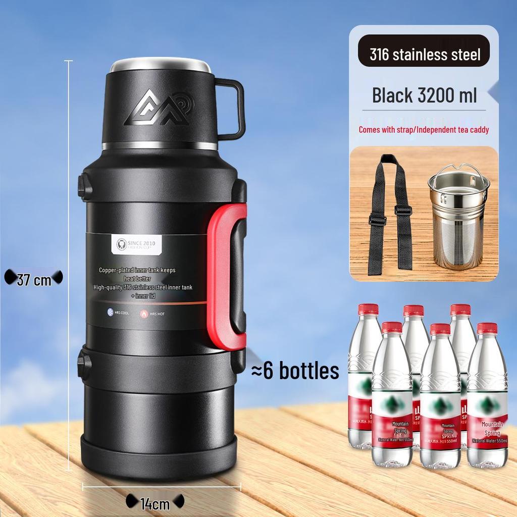 Large Capacity 72-Hour Insulated Car Thermos Mug for Long-Distance Self-Driving