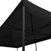 Pavillon pliable - Tourtecs 3x6 m - Noir - Parois transparentes - Cadre acier galvanisé