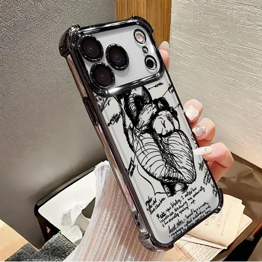 Чехол для телефона Funda Case для Apple iPhone 17 Pro Max 15 16 17 XS XR 14 12 Plus 11 Air 13 Этот рисунок - мое сердце