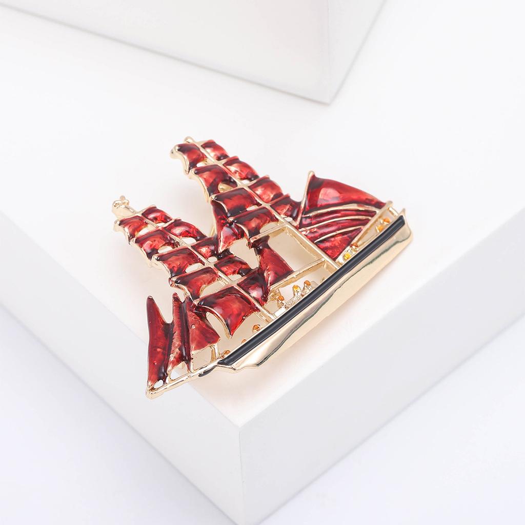 Значок парусник Женские эмалевые броши-булавки лодка Подарки