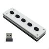 Mini 5 Keys Programmable Keypad Acrylic Shell Cordless Gaming Keyboard for Production Line Testing