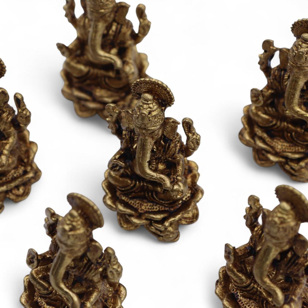 Small Brass Ganesha Idol Statue, 37mm, 22g