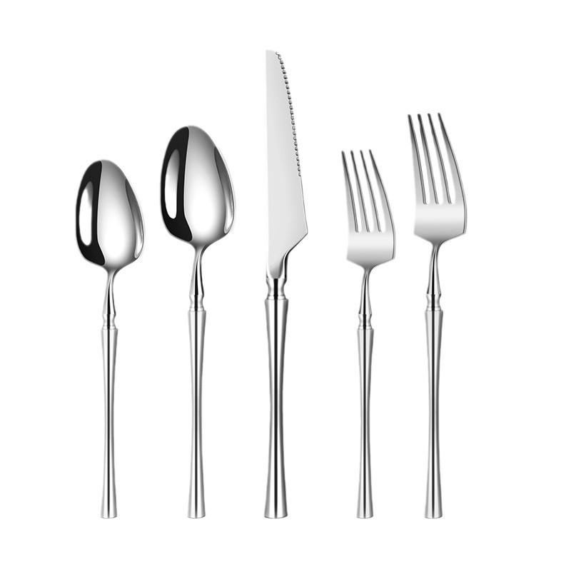 304 Stainless Steel Small Waist Knife, Fork and Spoon Thickened Bright High-end Western Food Steak Knife, Fork and Spoon Tableware Set