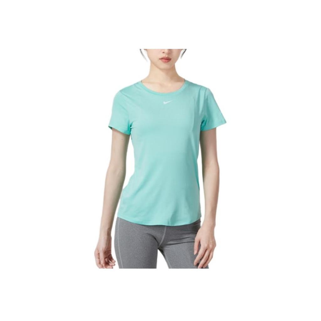 Nike Vintage American Dopamine Print Round Neck Short Sleeve T-Shirt Women Tops Light-Blue DD0627-349