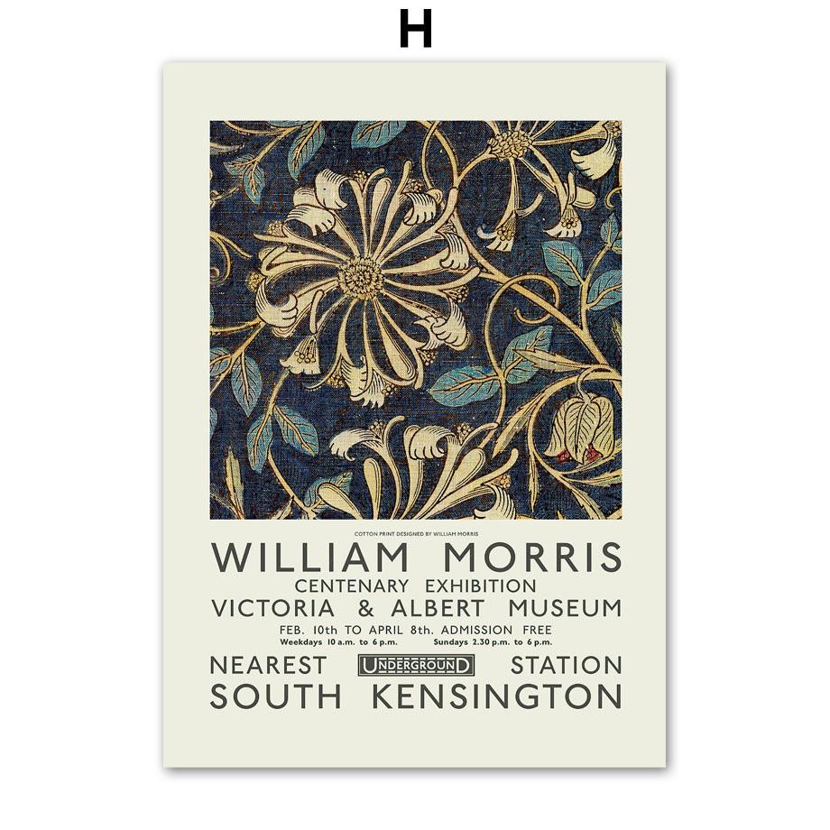 Уильям Моррис цветок абстрактная выставка плакаты на скандинавскую тему и принты настенная живопись на холсте картины для украшения гостиной