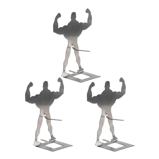 Hot Dog Grill Rack Muscle Man Hot Dog Stand Stainless Steel Sausage Holder for BBQ Outdoor Cooking Funny Birthday Gifts Gift for Men