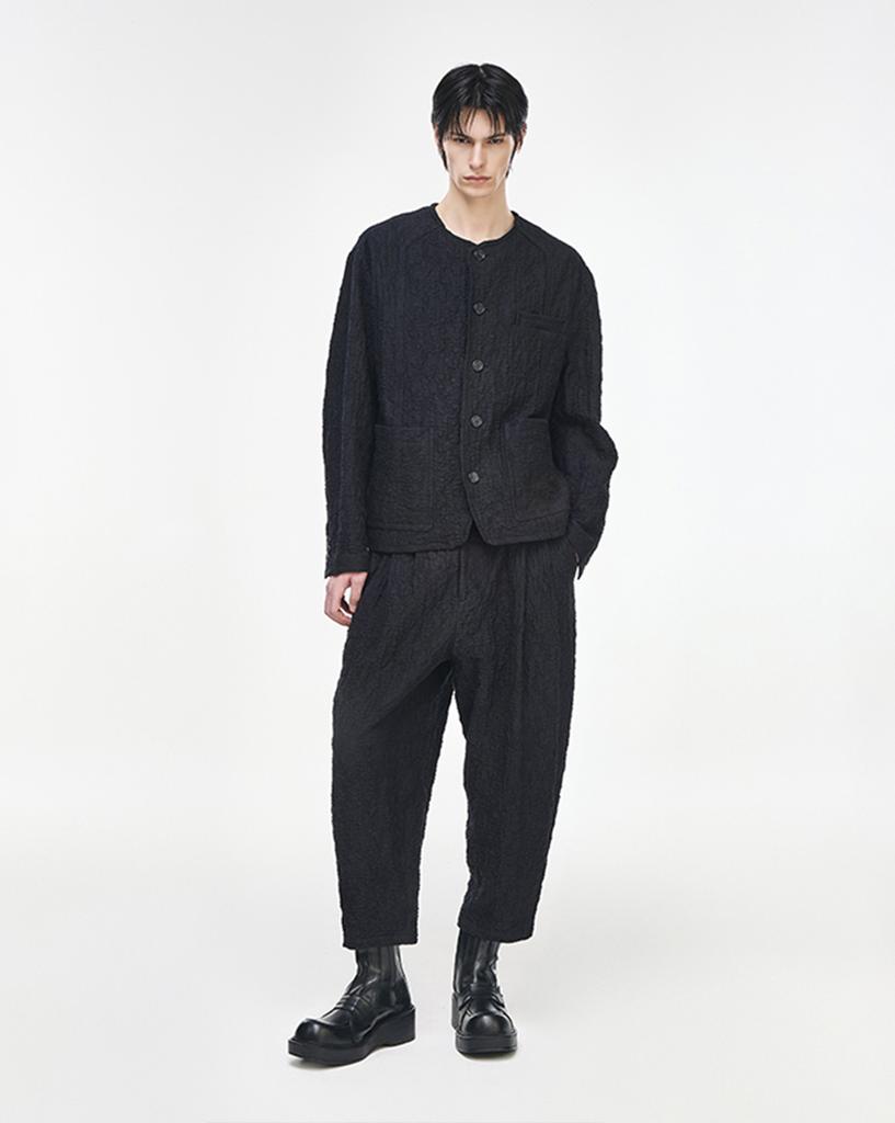 Songzio Songzio Homme Chris Round Neck Cocoon Jacket Black Si3Jk330Bk
