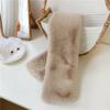Winter Thickened Soft Furry Neck Warmer Cute Solid Color Faux Rabbit Fur Scarf Women Collar Scarf New Plush Cross Women Scarf