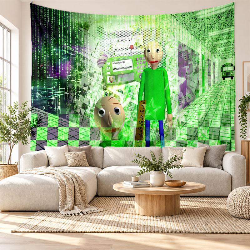 Baldi's Basics Wall Tapestry Home Decor Hanging Cloth Art Background Tapestry for Bedroom