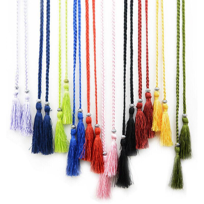 Woven Tassel Belt Self-Tie Dress Belt Waist Decoration Rope Braided Boho Style