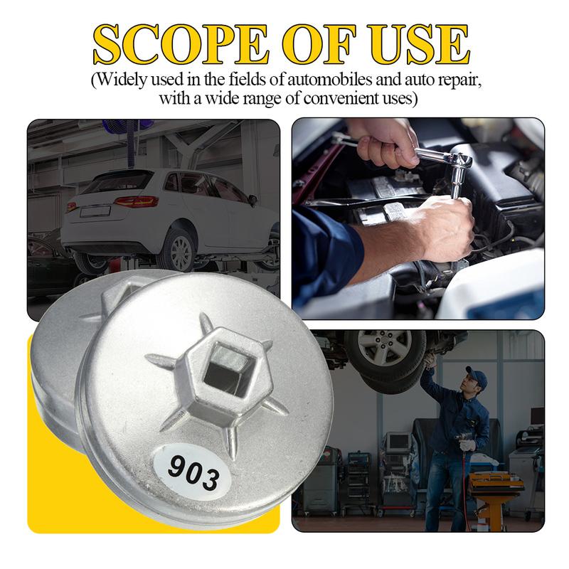 74mm 14 Flute Aluminum Oil Filter Wrench Cap Socket Remover Tool Auto Car Replacement Accessories for Mercedes Benz