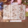 6 шт./набор DIY Decor Tree Series Scrapbook трафареты ретро эстетика журнальный рисунок шаблон картины школьные принадлежности для школьников