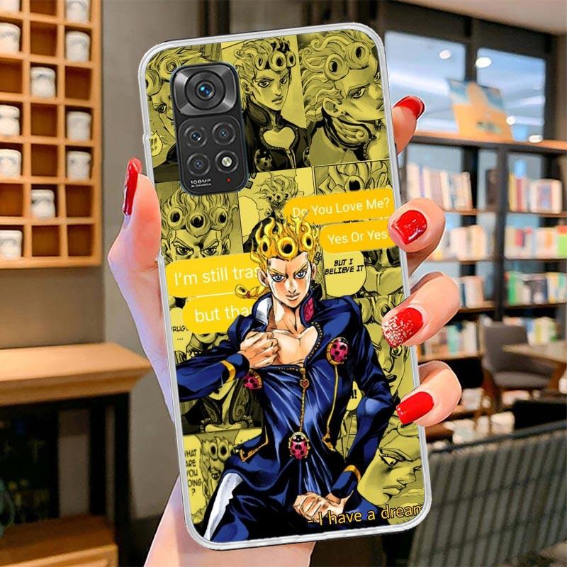Чехол для телефона с аниме-обложкой JoJo's Bizarre Adventure для Xiaomi Redmi Note 15 14 13 12 11 10 Pro Plus 14S 12S 11S 11T 11E 10S Мягкий чехол