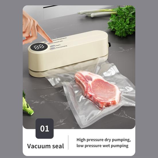 Мини беспроводной вакуумный упаковщик портативный ручной 60kpa с сильным всасыванием быстрая запайка USB перезаряжаемая машина для запечатывания пищевых продуктов