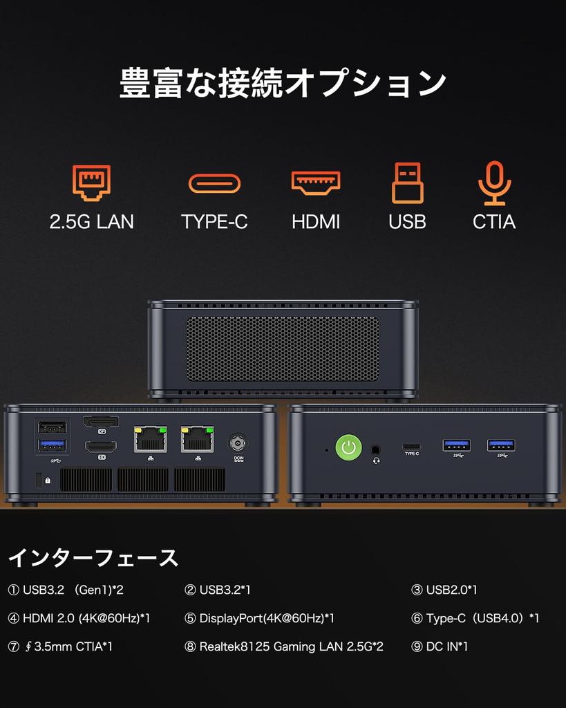 GMKtec Mini PC Ryzen 5 6600H 32 ГБ DDR5 1 ТБ AMD Windows11pro Mini PC экран 660M игровой мини-компьютер Nucbox M6 (6C/12T 4.5ГГц) PCIe3.0