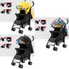 Portable Baby Stroller Sit Or Lie Down Folding Pushchair Backrest Adjustable