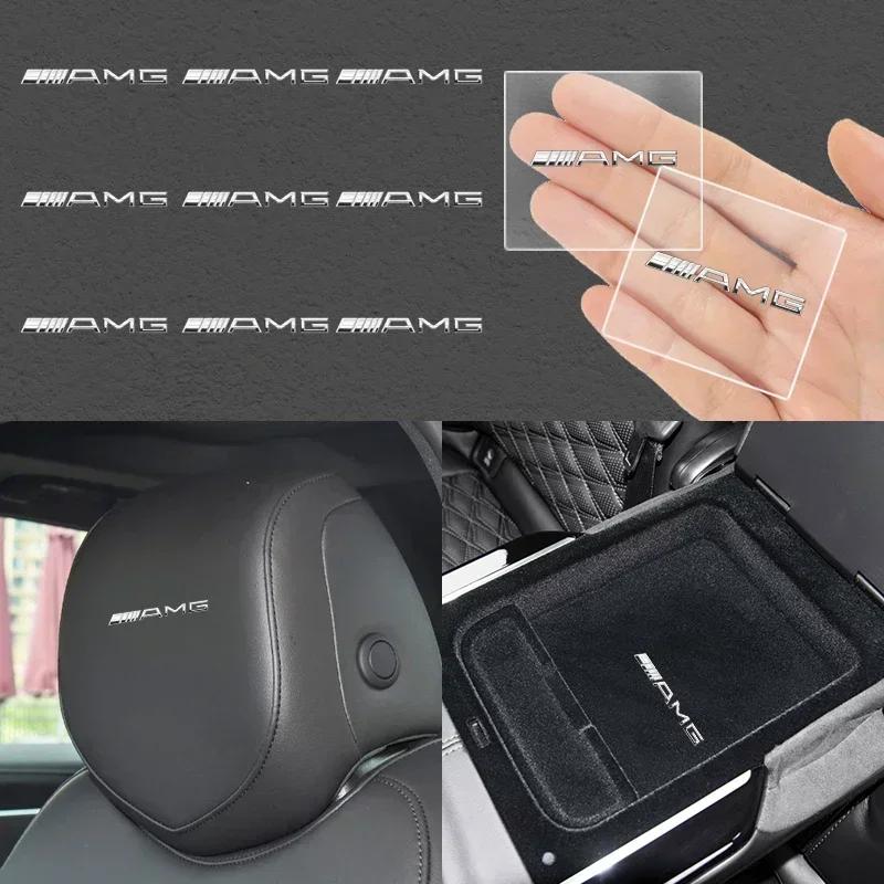 AAVQ1 Car Emblem Logo Decorative Stickers Badge Decal Interior Styling For Mercedes Benz AMG W212 W213 W205 W177 V177 W247 W176 GLC