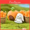 Charming Rabbit Eat Carrot Diy Resin Figurine For Exquisite Micro Landscape Decoration