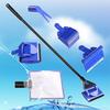 5 In 1 Aquarium Window Glass Brush Net Long Handle Algae Scraper Cleaning Tools