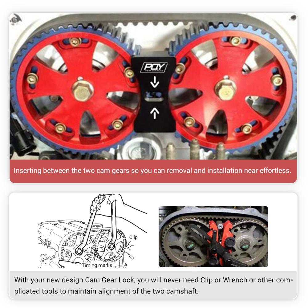 PQY Алюминиевый фиксатор кулачковой шестерни двигателя / инструмент для установки ремня ГРМ для Mitsubishi Lancer 4G63 Dodge Kia