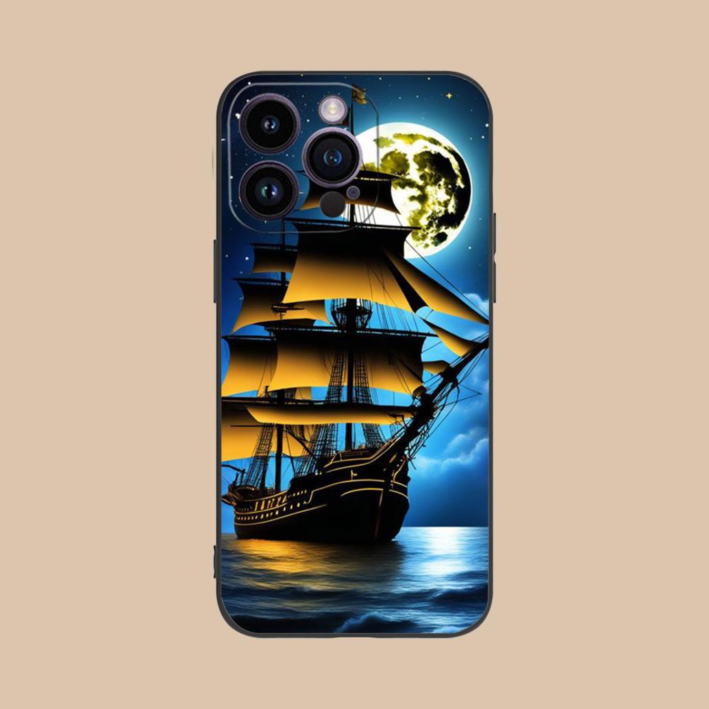 Пиратский Корсар Чехол для Мобильного Телефона для iPhone 17 16 15 14 13 12 11 X XR XS 8 7 Air Pro Max Plus Mini Цветной Чехол Чехол Роскошный
