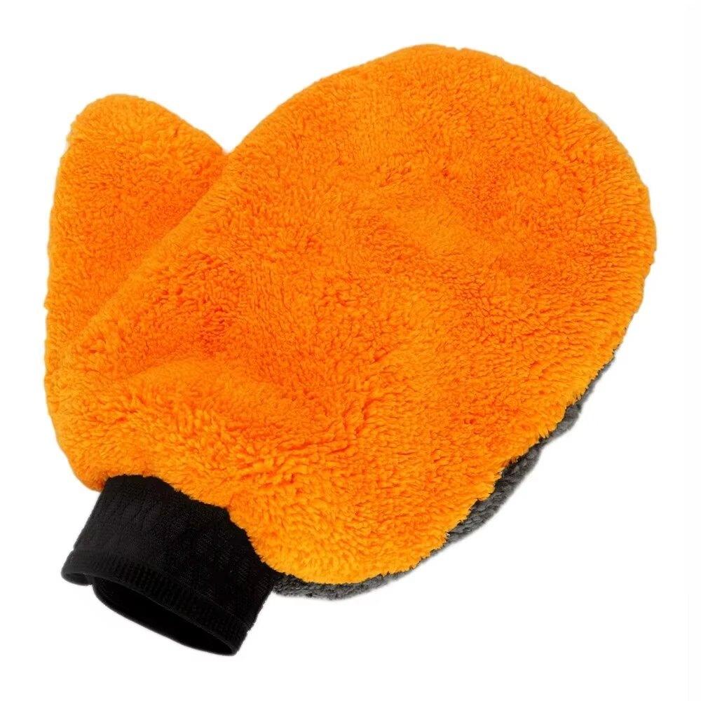 Soft Double-sided Fleece Microfiber Car Washing Gloves Chenille Drying Cloth Thickened Cleaning Glove for Car Body Window Tire