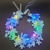 Women Girls Halloween Crown Flower Christmas Party Decoration Glowing LED Wreath Light Up Headband