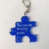 Korean Style Accessories Acrylic Puzzle Text Keychain "You Are My Missing Piece"  Versatile   Daily