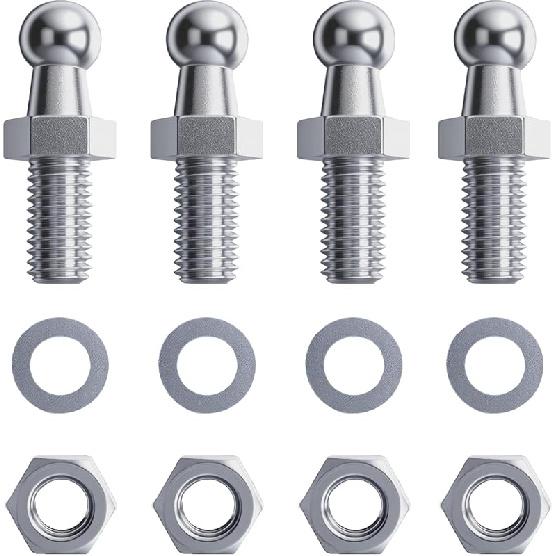 OTUAYAUTO YAQLS06 Угловые кронштейны крепления газовых упоров - Шаровая опора 10 мм с винтами (Пакет из 4)