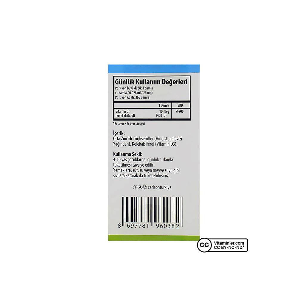 Kid's Daily D3 400 МЕ Капли Витамина D3 10,3 мл