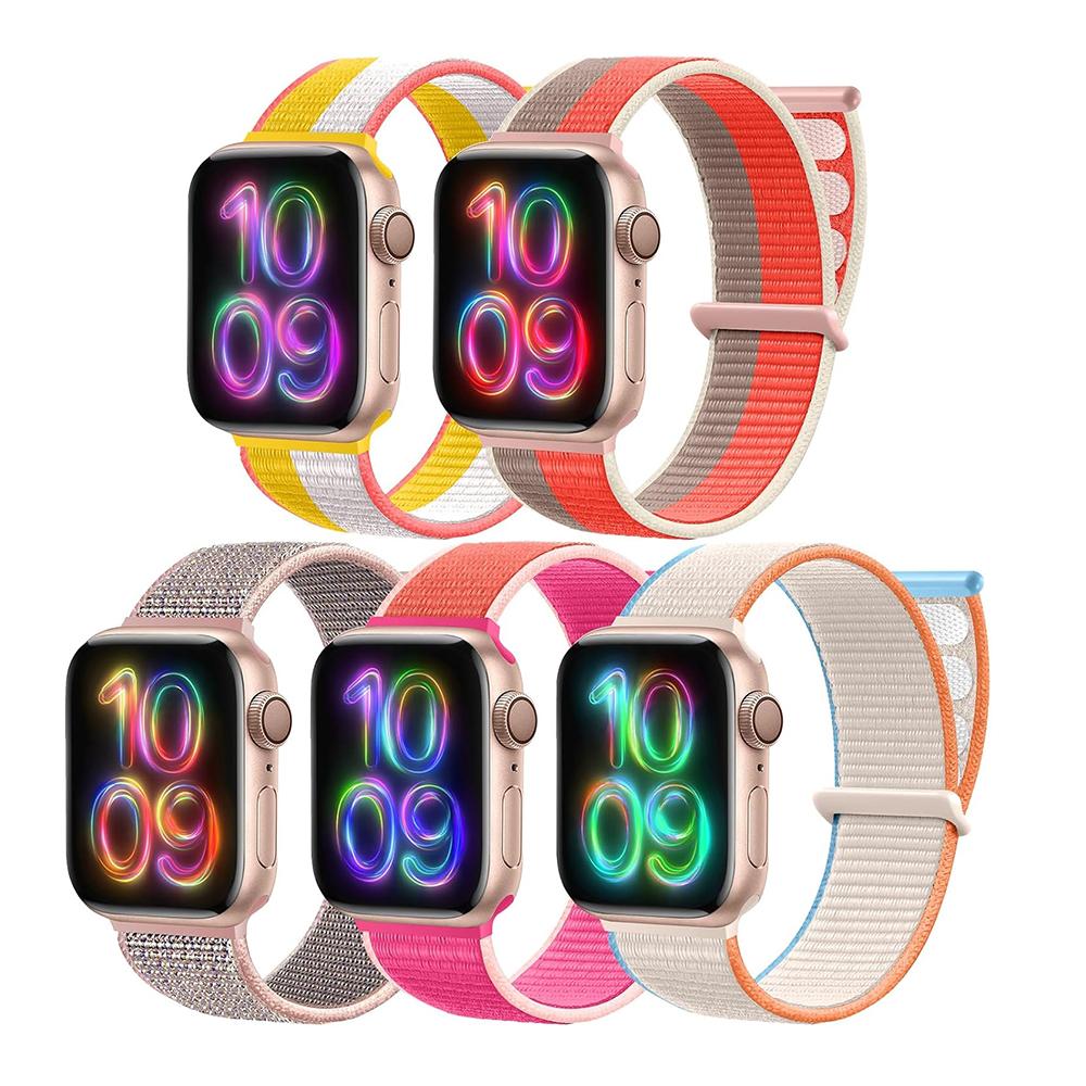 1шт нейлоновый ремешок для Apple Watch Band Ultra 2 49мм 45мм 44мм 42мм регулируемый эластичный браслет