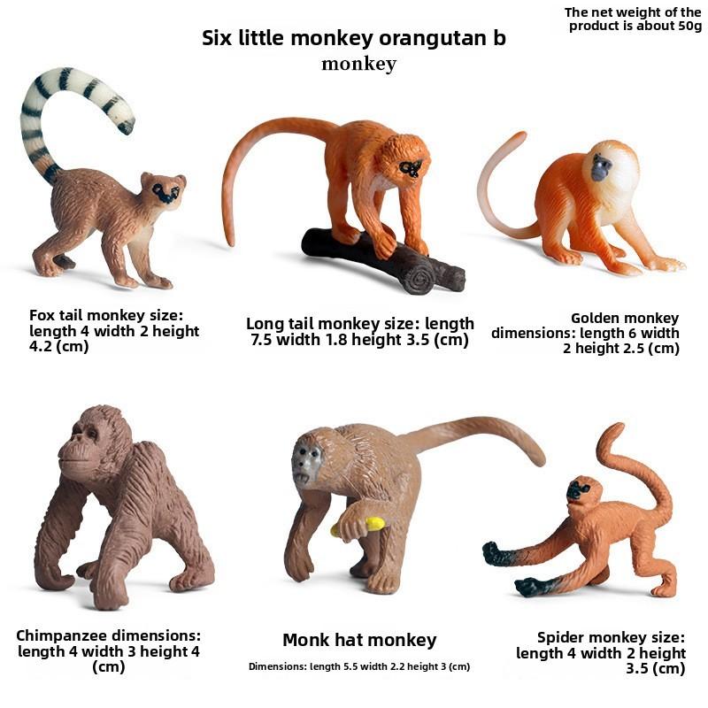 Pvc Animal Model Toy Set With Realistic Monkey And Gorilla Figures For Kids Collectors