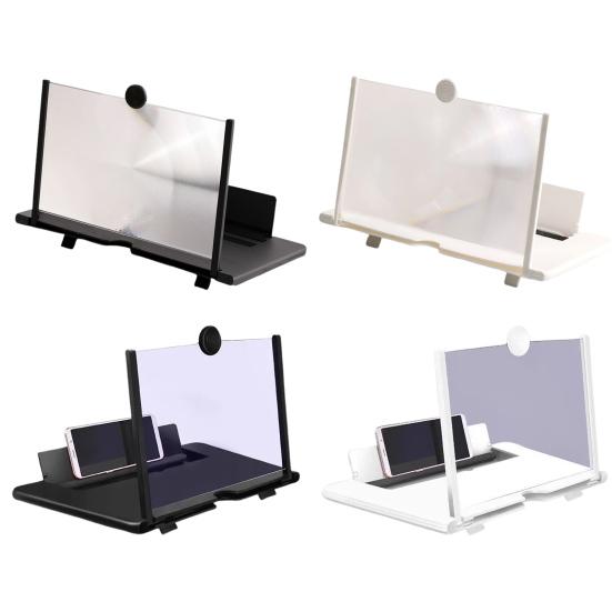 Mobile Phone Screen Magnifier 3D High-definition Magnifying Projector Screen Enlarger for Movies Videos Gaming Foldable Phone Stand