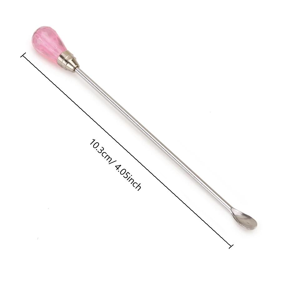 Палочка для смешивания Crystal Nail Art, шпатель из нержавеющей стали, палочка для перемешивания, ложка для смешивания цветов акрилового гель-лака