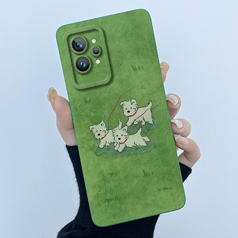 For Realme GT 2 Pro Phone Case Cute Panda Girl Cats Liquid Silicone Camera Protection Back Cover For Realme GT2 Pro GT2Pro Funda