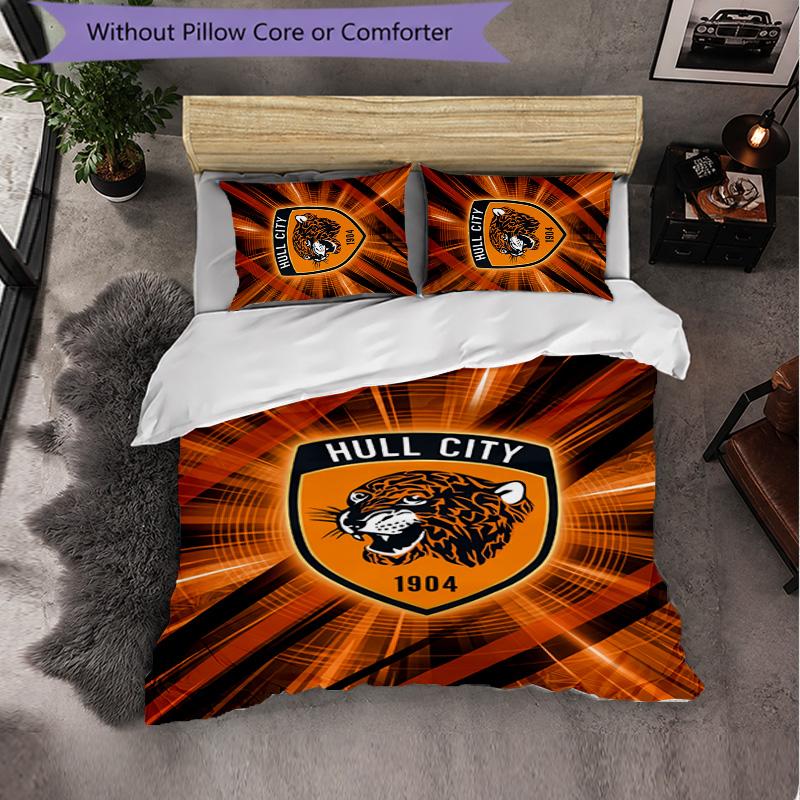 Hull FC Pattern Microfiber 3Pcs Bedding Set Decor Duvet Cover Set For Bedroom Home Use