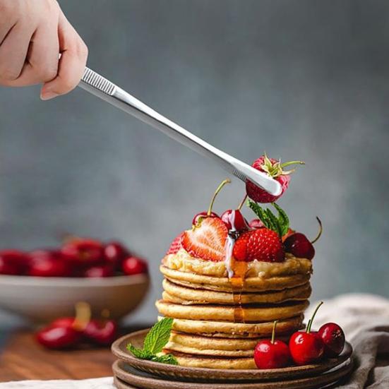 Пинцет из нержавеющей стали, щипцы с прецизионными зубцами, пинцет для еды, приготовление пищи, выпечка, ремонт, морепродукты, пинцет для барбекю, кухонный гаджет