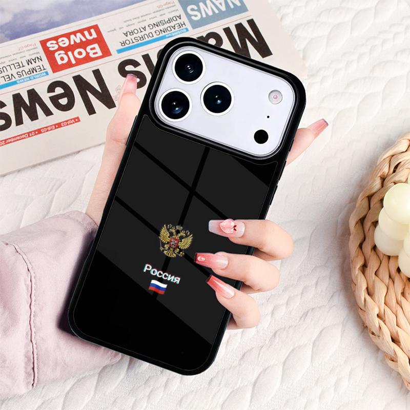 Россия Русский Герб мягкий чехол для телефона для IPhone 17 16e 15 14 13 12 11 Pro Max Air Mini Мягкая защитная крышка